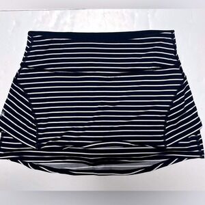 Athleta Navy White Stripe Athletic Performance Skort Women's Medium